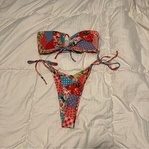 Colorful Patchwork Bikini Set